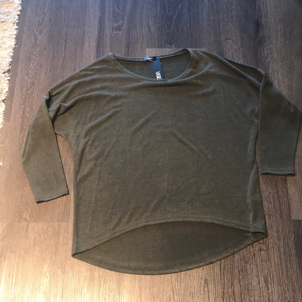 Green 1/4 sleeve shirt